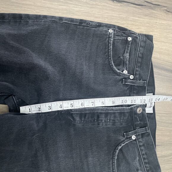 Agolde 90s Loose Fit Jean size 26 Audio Wash Distressed High Rise Straight Jeans - Picture 7 of 12